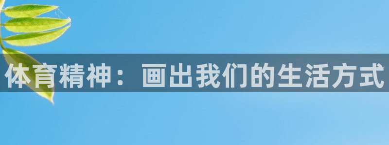 凯发官网下载平台注册要钱吗安全吗：体育精神：画出我们的生活方