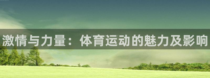 凯发官网下载平台是正规平台吗安全吗：激情与力量：体育运动的魅
