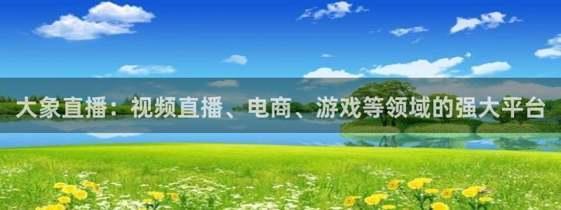 新球体育足球比分：大象直播：视频直播、电商、游戏等领域的强大平台